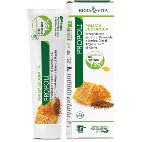 Erba Vita Pomata eudermica propoli per la cura di pelle fragile screpolata arrossata 50 ml