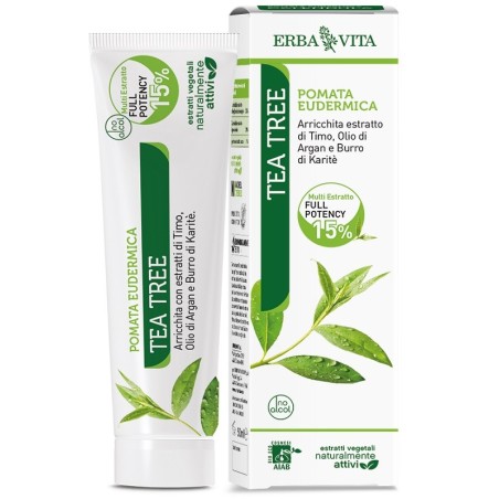 Erba Vita Tea Tree Pomata eudermica purificante per prurito e fastidi cutanei 50 ml Erba Vita Tea Tree Pomata eudermica purificante per prurito e fastidi cutanei 50 ml