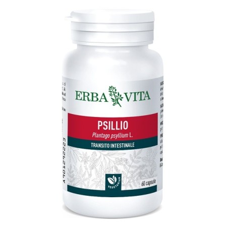 Erba Vita Psyllio integratore per il transito intestinale 60 capsule Erba Vita Psyllio integratore per il transito intestinale 60 capsule