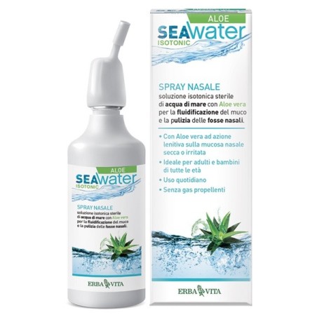 Erba Vita Sea Water Isotonic spray nasale con aloe per adulti e bambini 150 ml Erba Vita Sea Water Isotonic spray nasale con aloe per adulti e bambini 150 ml