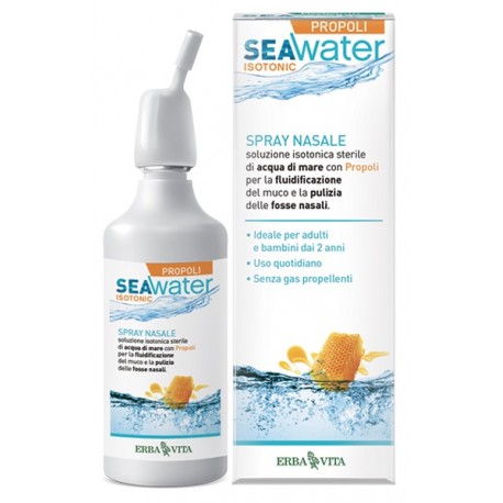 Erba Vita Sea Water Isotonic spray nasale con propoli per adulti e bambini 150 ml