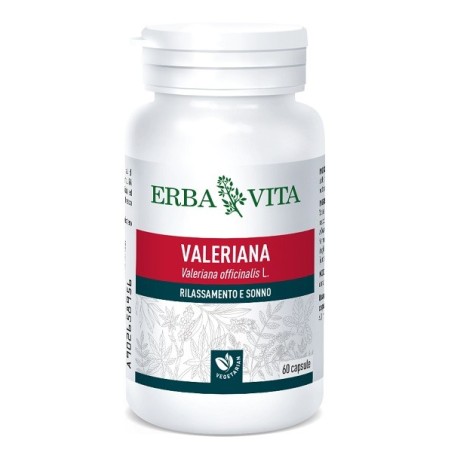 Erba Vita Valeriana integratore rilassante per sonno e stress 60 capsule Erba Vita Valeriana integratore rilassante per sonno e stress 60 capsule