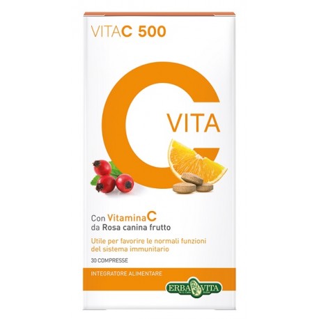 Erba Vita Vita C 500 integratore di vitamina C per il sistema immunitario 30 compresse