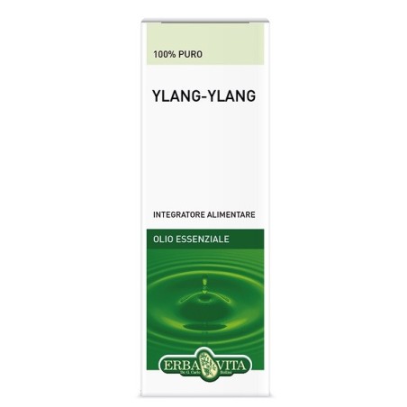Erba Vita Ylang Ylang olio essenziale 100% puro integratore alimentare 10 ml Erba Vita Ylang Ylang olio essenziale 100% puro integratore alimentare 10 ml