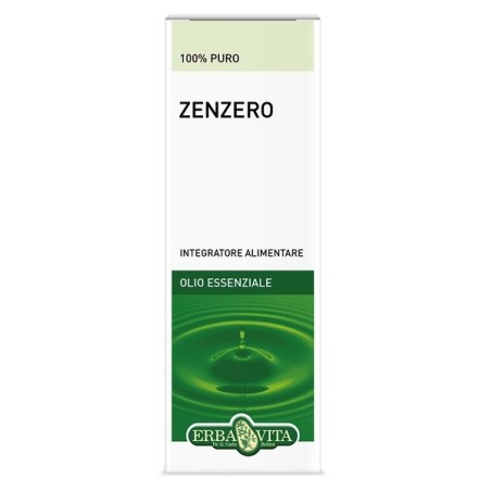 Erba Vita Zenzero olio essenziale 100% puro integratore alimentare 10 ml Erba Vita Zenzero olio essenziale 100% puro integratore alimentare 10 ml