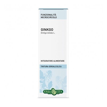 Erba Vita Ginkgo Biloba soluzione idroalcolica integratore per microcircolo 50 ml Erba Vita Ginkgo Biloba soluzione idroalcolica integratore per microcircolo 50 ml