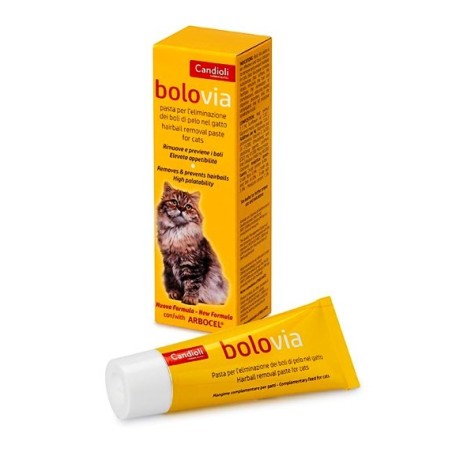Candioli Bolo Via Pasta per l'eliminazione dei boli di pelo nel gatto 25 g Candioli Bolo Via Pasta per l'eliminazione dei boli di pelo nel gatto 25 g