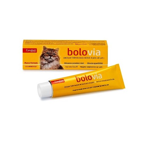 Candioli Bolo Via Pasta per l'eliminazione dei boli di pelo nel gatto 50 g