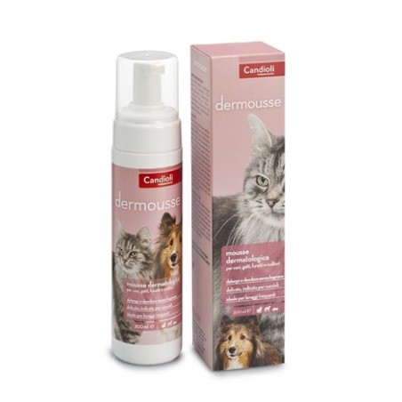 Candioli Dermomousse detergente a secco per cani gatti furetti roditori 200 ml Candioli Dermomousse detergente a secco per cani gatti furetti roditori 200 ml