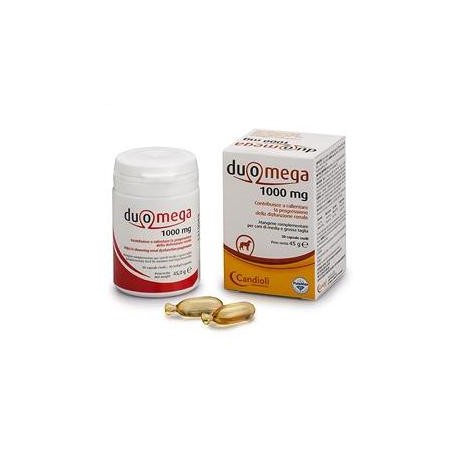 Candioli Duomega 1000 mg integratore di acidi grassi Omega 3 per cani grandi 30 capsule molli