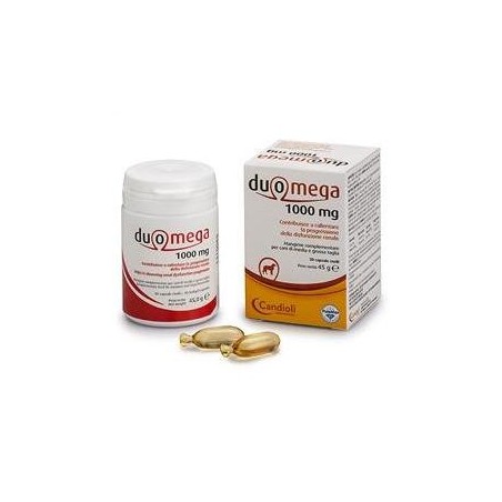 Candioli Duomega 1000 mg integratore di acidi grassi Omega 3 per cani grandi 30 capsule molli Candioli Duomega 1000 mg integratore di acidi grassi Omega 3 per cani grandi 30 capsule molli