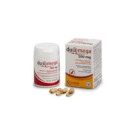 Candioli Duomega 500 mg integratore di acidi grassi Omega 3 per cani piccoli 30 capsule molli Candioli Duomega 500 mg integratore di acidi grassi Omega 3 per cani piccoli 30 capsule molli