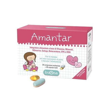 Steve Jones Amantar Integratore post parto e allattamento 20 compresse + 20 capsule Steve Jones Amantar Integratore post parto e allattamento 20 compresse + 20 capsule