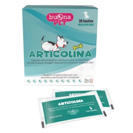 Steve Jones Buona Pet Articolina integratore per osteoartrite dei cani 20 bustine Steve Jones Buona Pet Articolina integratore per osteoartrite dei cani 20 bustine
