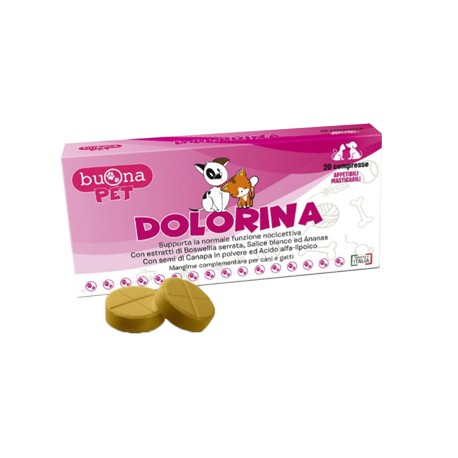 Steve Jones Buona Pet Dolorina integratore antidolorifico per cani e gatti 20 compresse masticabili