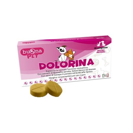 Steve Jones Buona Pet Dolorina integratore antidolorifico per cani e gatti 20 compresse masticabili Steve Jones Buona Pet Dolorina integratore antidolorifico per cani e gatti 20 compresse masticabili