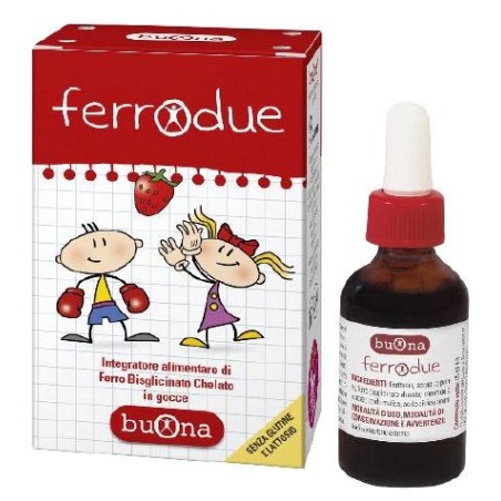 Steve Jones Buona Ferrodue integratore di ferro per bambini flacone da 15 ml Steve Jones Buona Ferrodue integratore di ferro per bambini flacone da 15 ml