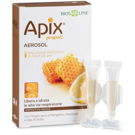 Bios Line Apix Propoli Soluzione ipertonica per liberare il naso 10 fiale 2 ml Bios Line Apix Propoli Soluzione ipertonica per liberare il naso 10 fiale 2 ml