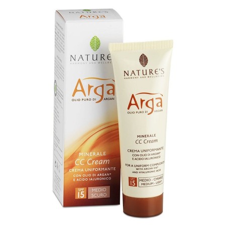 Nature's Argà Minerale CC Cream Crema uniformante SPF15 Medio Scuro uniformante levigante 50 ml Nature's Argà Minerale CC Cream Crema uniformante SPF15 Medio Scuro uniformante levigante 50 ml