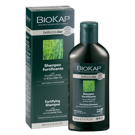 Bios Line Biokap Shampoo fortificante rivitalizzante per capelli con curcuma e capelli 200 ml Bios Line Biokap Shampoo fortificante rivitalizzante per capelli con curcuma e capelli 200 ml