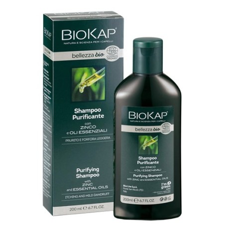 Bios Line Biokap Shampoo Purificante per prurito e forfora con zinco e oli essenziali 200 ml Bios Line Biokap Shampoo Purificante per prurito e forfora con zinco e oli essenziali 200 ml