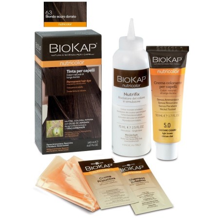 Bios Line Biokap Nutricolor Tinta per capelli 6.3 Biondo scuro dorato tubo + flacone Bios Line Biokap Nutricolor Tinta per capelli 6.3 Biondo scuro dorato tubo + flacone