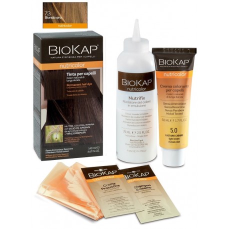 Bios Line Biokap Nutricolor Tinta per capelli 7.3 Biondo oro tubo + flacone