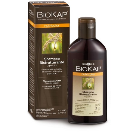 Bios Line Biokap Nutricolor Shampoo Ristrutturante delicato per capelli tinti 200 ml Bios Line Biokap Nutricolor Shampoo Ristrutturante delicato per capelli tinti 200 ml