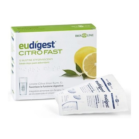 Bios Line Eudigest Citro Fast integratore per digestione difficile 12 bustine effervescenti Bios Line Eudigest Citro Fast integratore per digestione difficile 12 bustine effervescenti