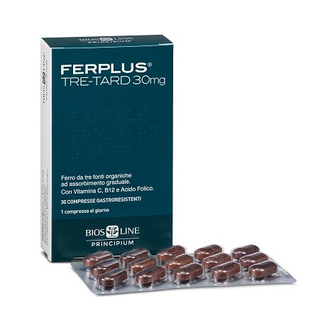 Bios Line Principium Ferplus Tre-Tard 30 mg integratore di ferro 30 compresse