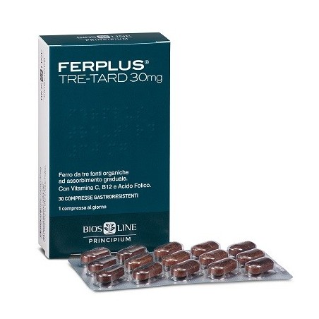Bios Line Principium Ferplus Tre-Tard 30 mg integratore di ferro 30 compresse Bios Line Principium Ferplus Tre-Tard 30 mg integratore di ferro 30 compresse