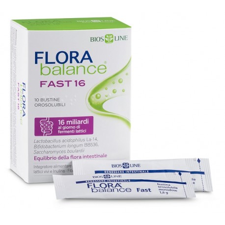 Bios Line Florabalance Fast integratore per disturbi intestinali 10 bustine orosolubili