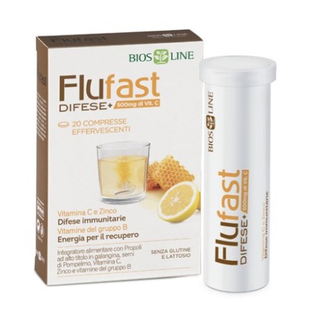 Bios Line Flufast Difese+ integratore per difese immunitarie 20 compresse effervescenti Bios Line Flufast Difese+ integratore per difese immunitarie 20 compresse effervescenti