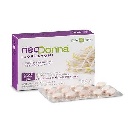 Bios Line Neodonna Isoflavoni integratore per vampate e menopausa 30 compresse