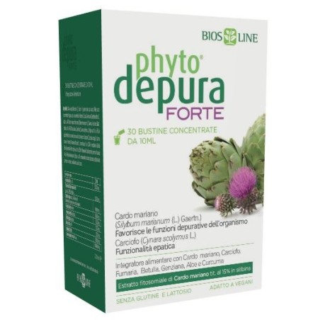 Bios Line Phyto Depura Forte integratore depurativo concentrato 30 bustine 10 ml Bios Line Phyto Depura Forte integratore depurativo concentrato 30 bustine 10 ml
