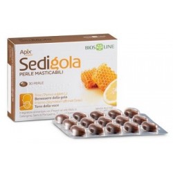 Bios Line Sedigola perle masticabili - Caramelle alla propoli per raffreddore e mal di gola 30 perle