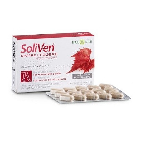 Bios Line Soliven Gambe Leggere integratore per pesantezza e circolazione 30 capsule Bios Line Soliven Gambe Leggere integratore per pesantezza e circolazione 30 capsule
