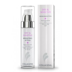 Collagenil Dry & Sensitive Riparatrice Attiva Crema viso rigenerante notte pelle secca 50 ml