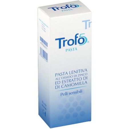 Trofo 5 Pasta lenitiva all'ossido di zinco per il cambio pannolino 100 ml Trofo 5 Pasta lenitiva all'ossido di zinco per il cambio pannolino 100 ml