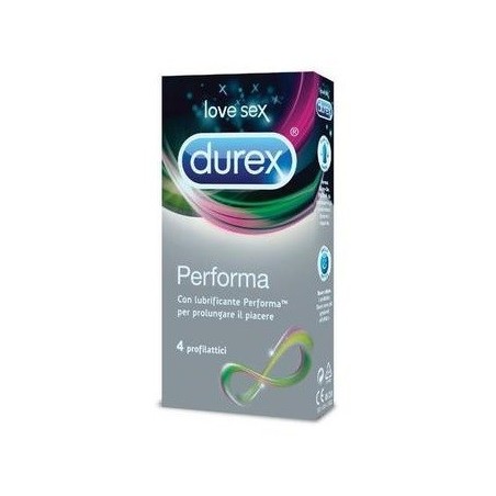 Durex Performa Profilattico ritardante lubrificante 4 pezzi Durex Performa Profilattico ritardante lubrificante 4 pezzi