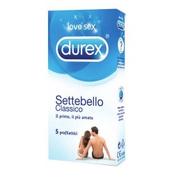 Durex Settebello Classico 5 profilattici lubrificati trasparenti