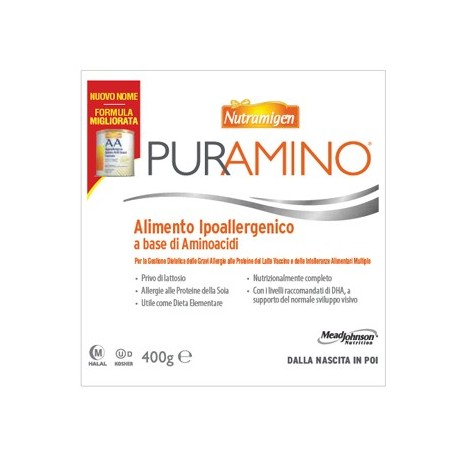 Nutramigen Puramino Latte in polvere con aminoacidi per bambini allergici 400 g Nutramigen Puramino Latte in polvere con aminoacidi per bambini allergici 400 g