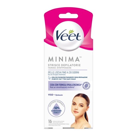 Veet Strisce depilatorie viso ipoallergeniche 16 pezzi Veet Strisce depilatorie viso ipoallergeniche 16 pezzi