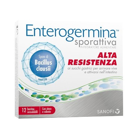 Enterogermina Sporattiva integratore intestinale ad alta resistenza 12 bustine orodispersibili
