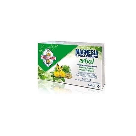 San Pellegrino Magnesia Erbal 14 bustine - Integratore a base di magnesio San Pellegrino Magnesia Erbal 14 bustine - Integratore a base di magnesio