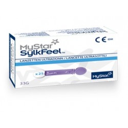 MyStar SylkFeel Lancette pungidito per misurazione della glicemia 33 gauge 50 pezzi