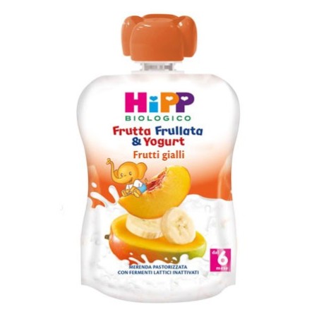 Hipp Biologico Frutta Frullata & Yogurt Frutti gialli per bambini 90 g Hipp Biologico Frutta Frullata & Yogurt Frutti gialli per bambini 90 g