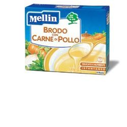 Mellin Brodo con Carne di Pollo per pappe per bambini 10 bustine da 5 g