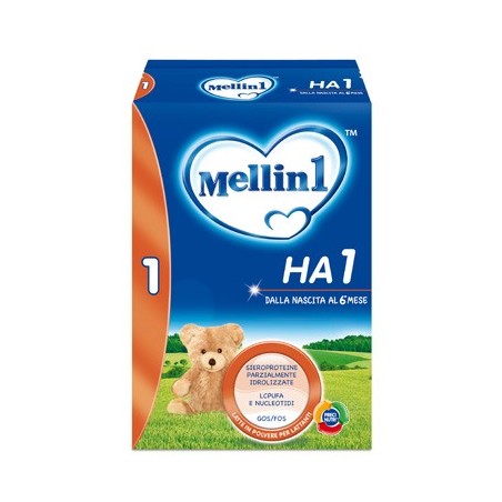 Mellin1 HA 1 Latte in polvere per lattanti da 0 a 6 mesi 600 g Mellin1 HA 1 Latte in polvere per lattanti da 0 a 6 mesi 600 g