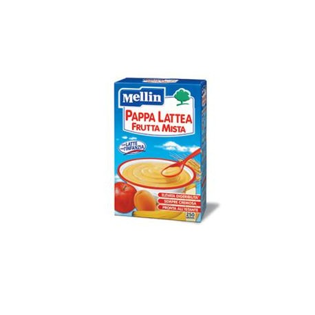 Mellin Pappa Lattea frutta mista per merenda e biberon dei bambini 250 g